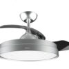 Ventilador techo EVVO aspas retráctiles luz LED 107cm motor DC