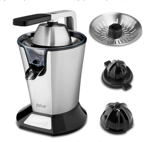 Exprimidor eléctrico brazo Ufesa EX4950 600W doble cono acero inox
