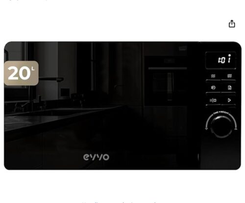 Microondas EVVO M20 Black con grill 20L 800W