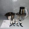 Picadora de alimentos eléctrica Bear 600W 2L+1,8L