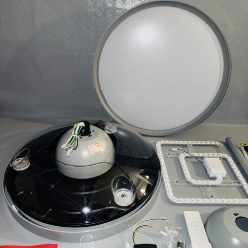 Ventilador techo EVVO aspas retráctiles luz LED 107cm motor DC