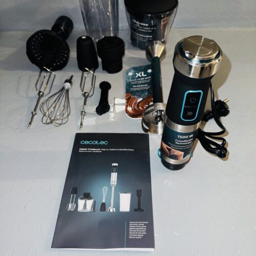 Batidora de mano Cecotec Power TitanBlack 1500 XL PerfectCream&Crush 1500W