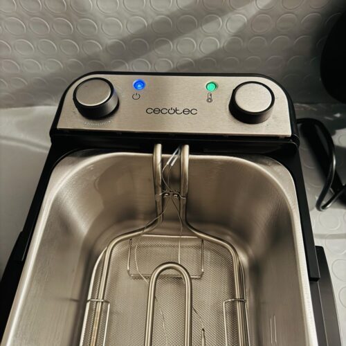 Freidora eléctrica Cecotec CleanFry 3000 Full INOX 3L 2400W