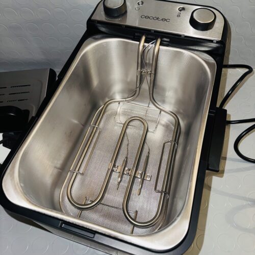 Freidora eléctrica Cecotec CleanFry 3000 Full INOX 3L 2400W