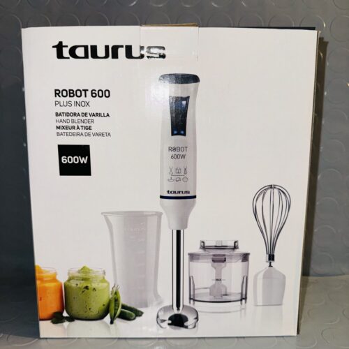 Batidora de mano Taurus Robot 600 Plus Inox averiada accesorios OK