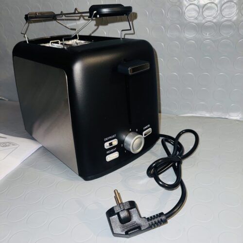 Tostadora Amazon Basics 2 rebanadas 800W 7 niveles ranuras extra anchas